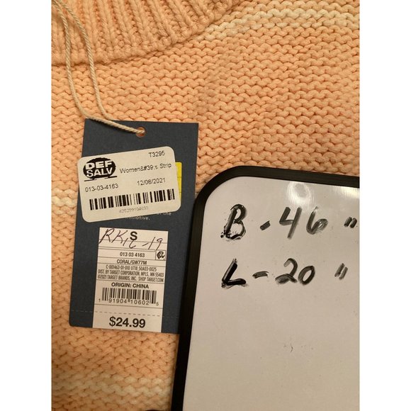 Women's Striped Crewneck Extended Shoulder Sweater - Universal Thread S Small - Picture 7 of 7